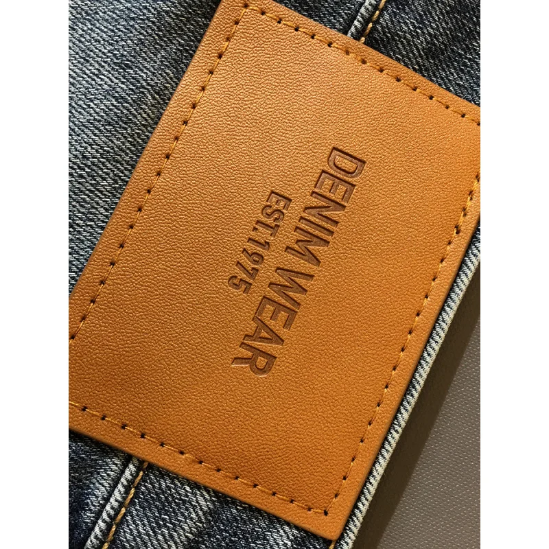 2025年春夏新作 メンズ ジーンズ ライトラグジュアリー シンプル ソフトストレッチデニム スリムフィット 細身 ブルー ロングパンツ