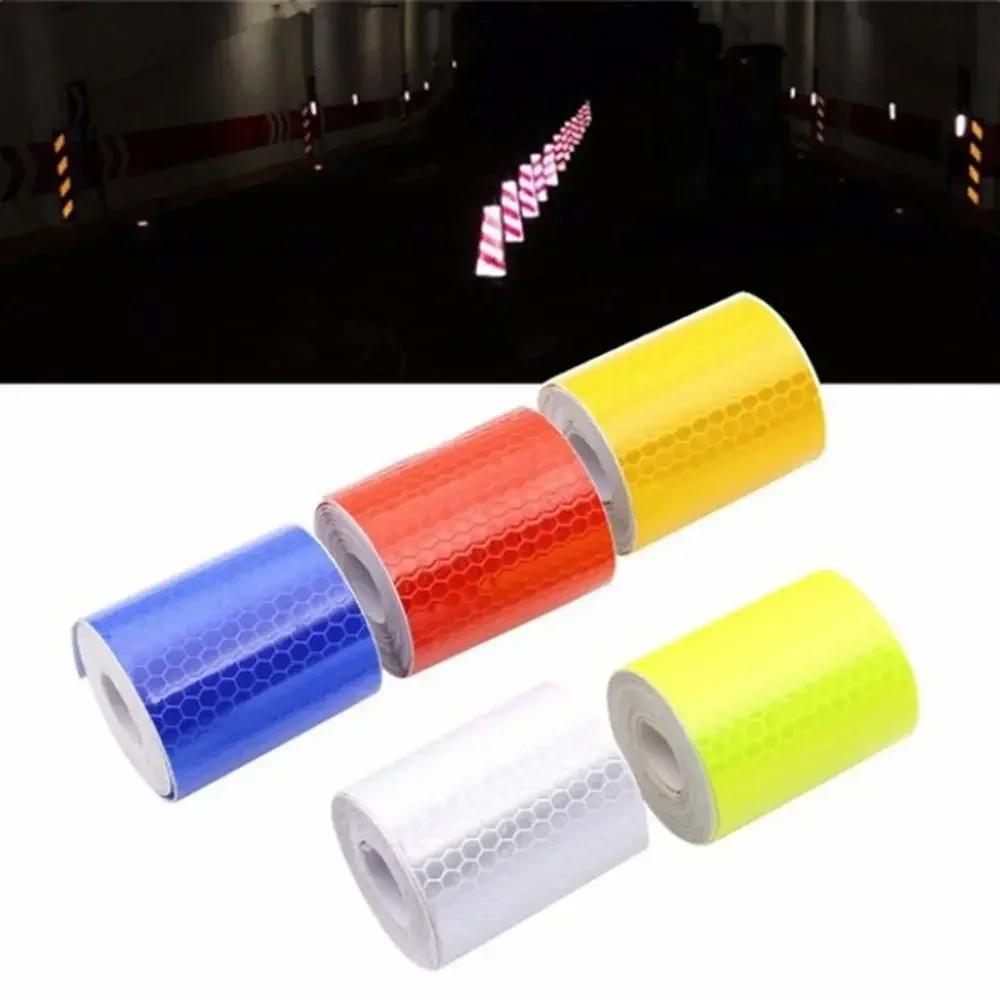 

NEW 1M Warning Light Reflector Protective Sticker Reflective Film Car Reflective Safety Strip Stickers