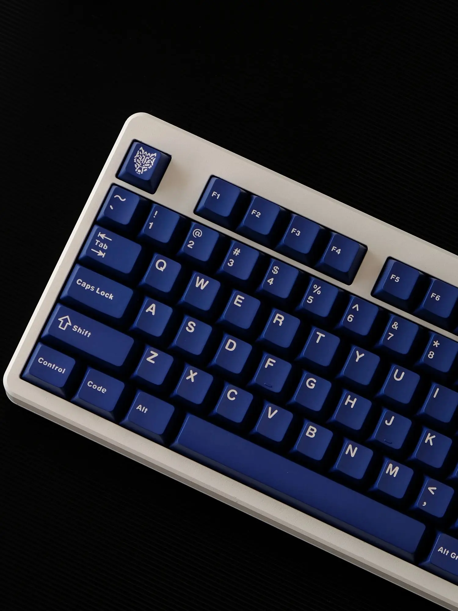 114-klawiszowe ciemnoniebieskie podwójne nasadki na klawisze z PBT Niestandardowe nasadki na klawisze z profilem wiśniowym do przełączników Cherry MX Klawiatura mechaniczna — zdjęcie produktu 7