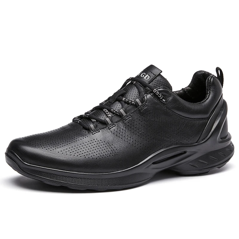 VIPOL Genuine Leather Shoes For Men Black Sneakers Fashion Lightweight Casual Shoes Comfortable Athletics Sport Men Shoes