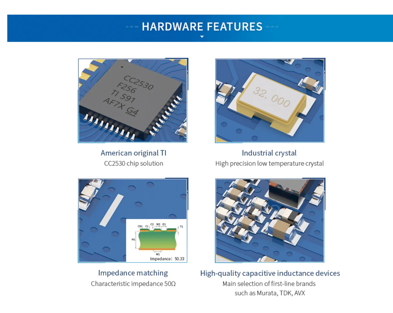 CDSENET ZigBee 2.4Ghz Original TI CC2530 20dBm  E18-MS1PA2-PCB  Wireless Module PA+LNA SMD 800m Range with  PCB Antenna image 5