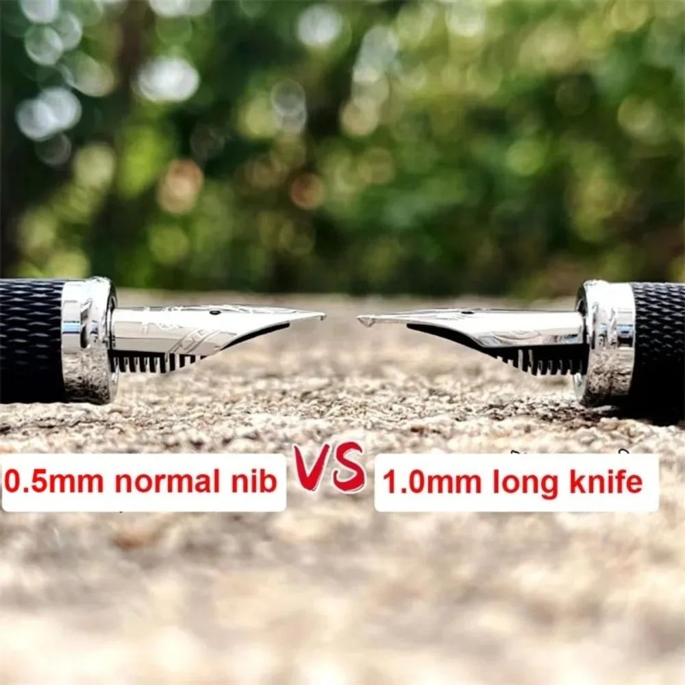 

Для эксклюзивной перьевой ручки с закругленной полированной толстой перьевой ручкой - 2,5 мм простое перо с капюшоном, двухслойное, с длинным лезвием, двухцветное для школьной практики