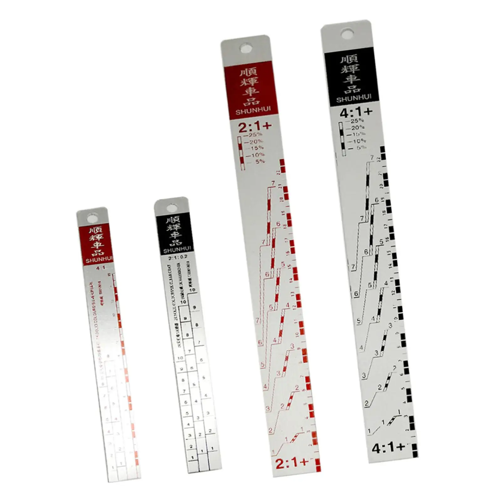 Car Paint Measuring Scale Mixing Ruler for Auto Paint Mixing Stirring