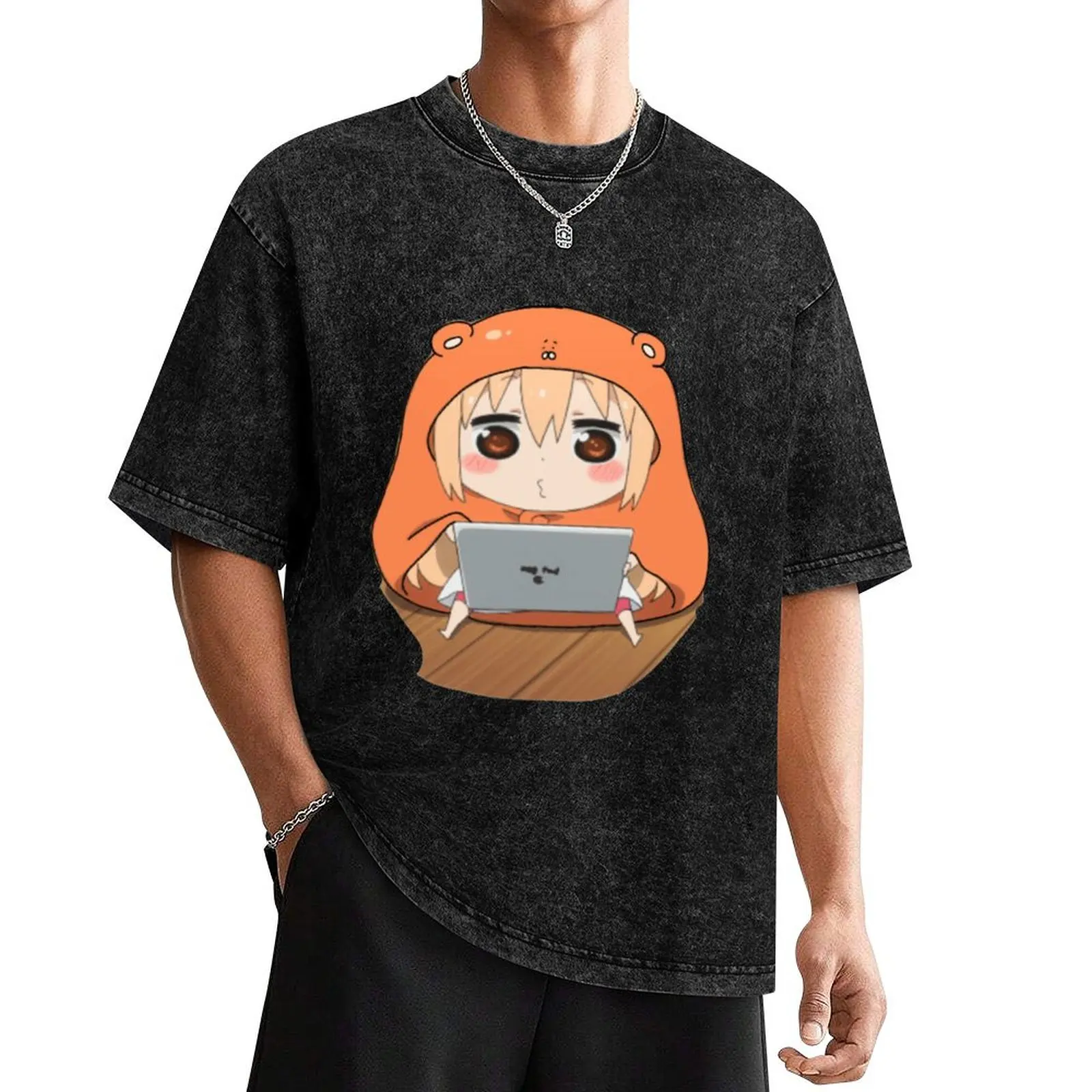 Umaru chan fanwork digital art T-Shirt basketball graphic tees graphic t shirt vintage workout shirts for men