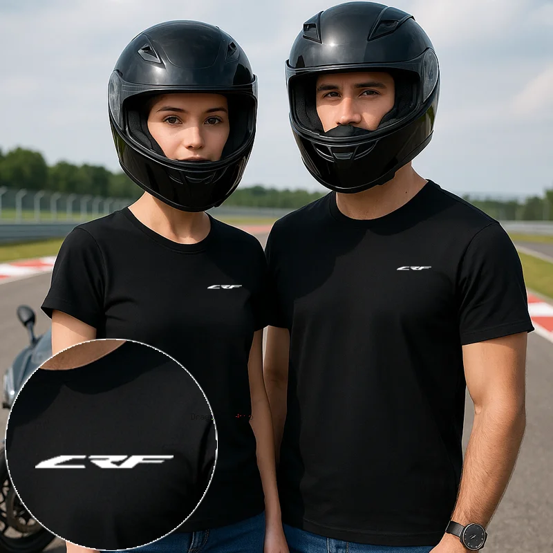 

CRF Logo Motorcycles T Shirts Fashion Men Summer Short Sleeve Cotton Bultaco Man Tshirt For HONDA CRF300L CRF250L CRF 230 450L