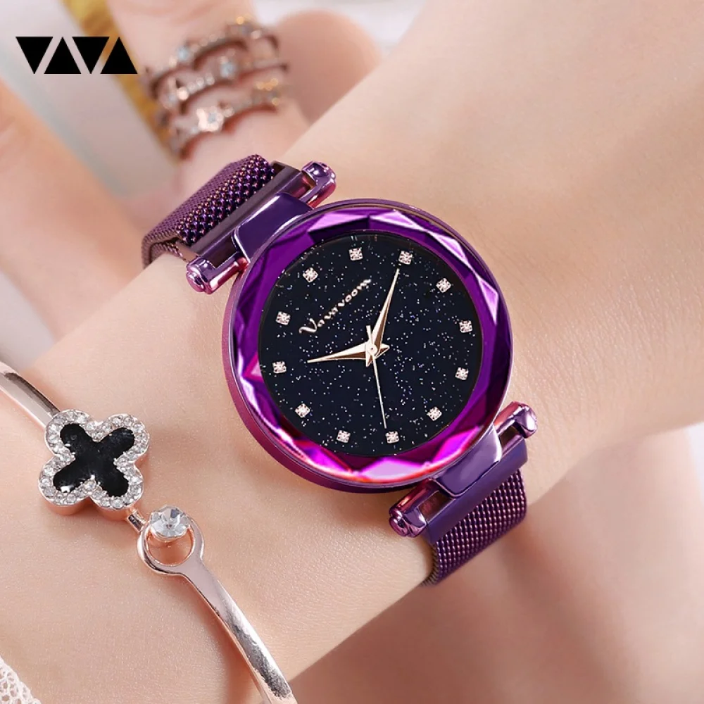 Women's watches Magnetic luxury Watch Star smart 2024 Waterproof  stainless steel strapfashion quartz wristwatches