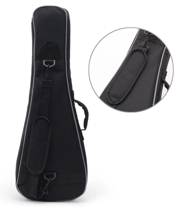 Custodia per borsa per Ukulele zaino 21 23 26 pollici Soprano concerto tenore Ukelele nero Mini accessori per chitarra parti Carry Back Soft Gig