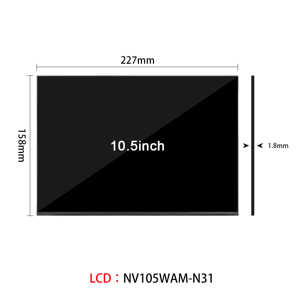 BOE schermo touvh da 10.5 pollici con scheda HDMI NV105WAM-N31 pannello dello schermo eDP a 50 pin 1920x1280 luminosità 420 per Tablet PC