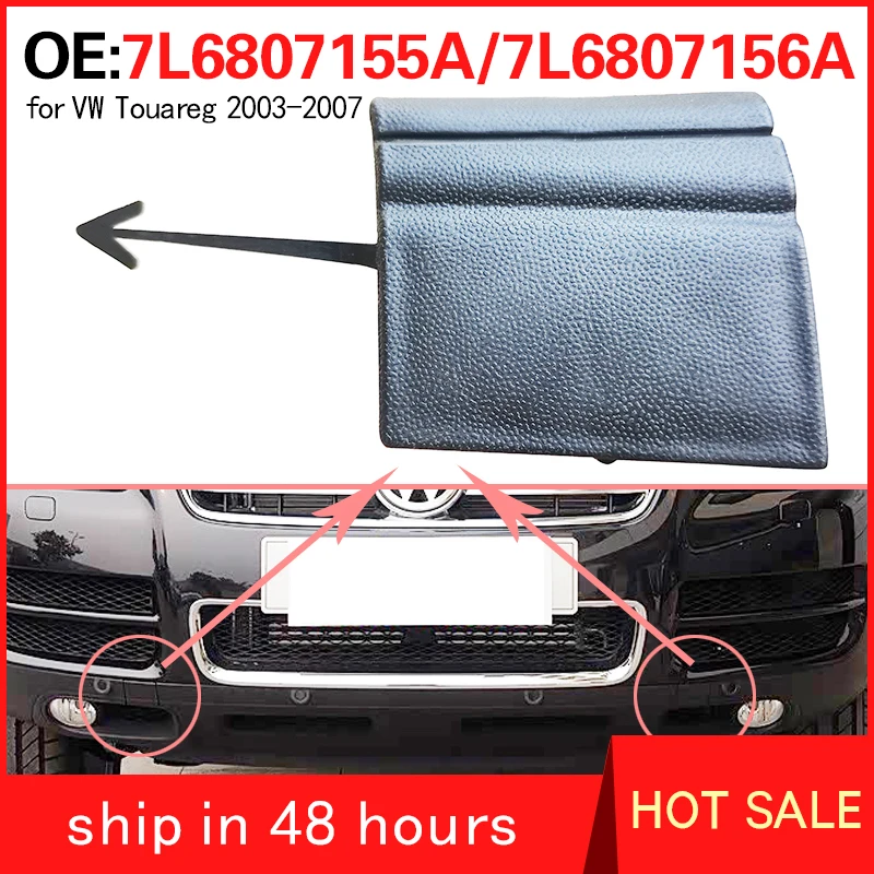 7L6807155A 7L6807156A for VW Volkswagen Touareg 2003-2007 Automobile trailer hook cover front bumper towing hook cover plate