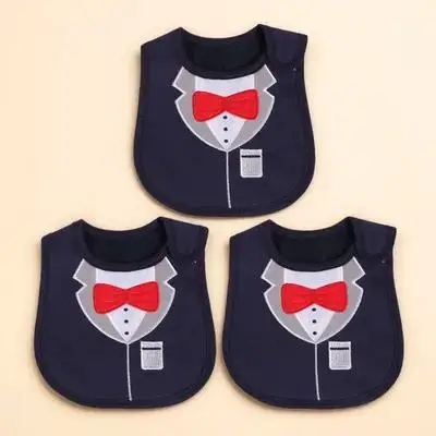 

3Pcs Waterproof Baby Bib Cotton Cartoon Drool Towel Soft Infant Eating Bibs Saliva Keeper Baby Dining Bib Cotton Bibs