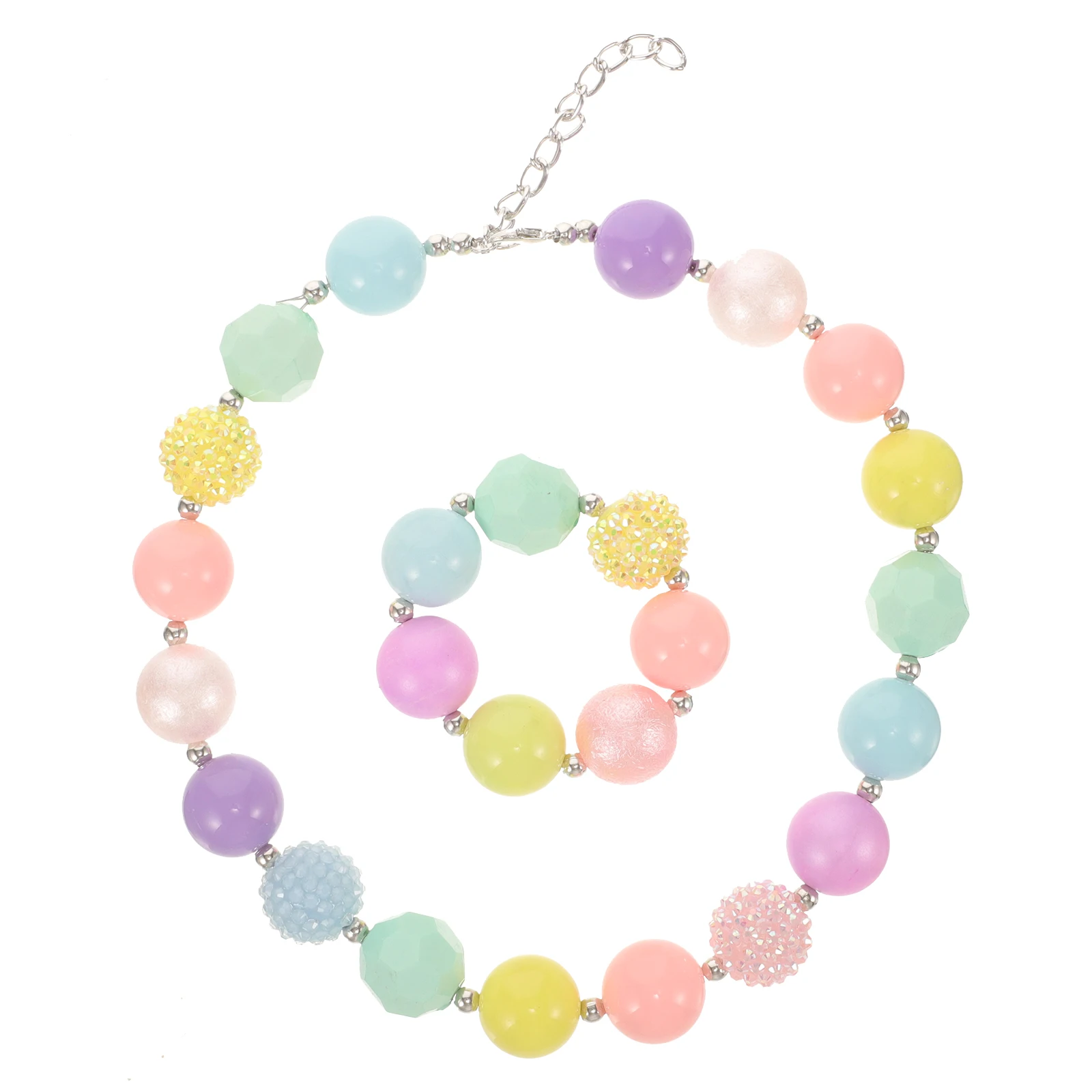 Kit de collier et de Bracelet pour enfants, perles acryliques, bijoux à breloques, thème de pâques, pendentif, cadeau pour enfants, vêtements de santé, festifs