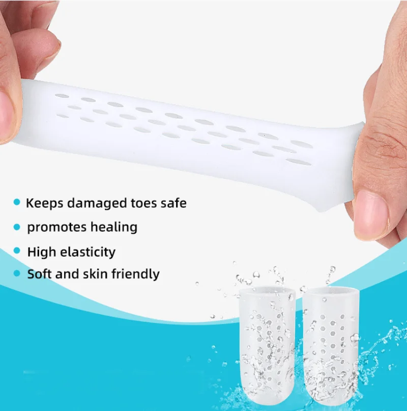 2Pcs=1Pair Foot Care Tool Silicone Fingers Separators Stretchers Toe Tube Corns Blisters Protector Gel Bunion Protection Spacers