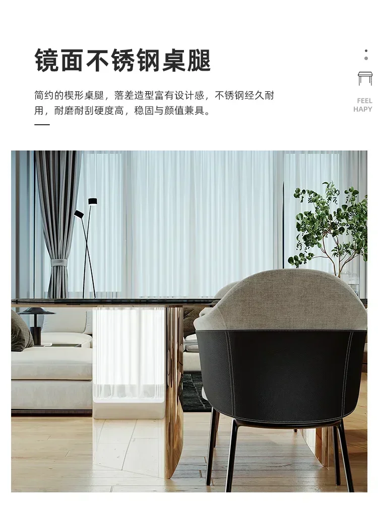 

Обеденный стол TAO для больших квартир: минималистичный, современный, простой и элегантный