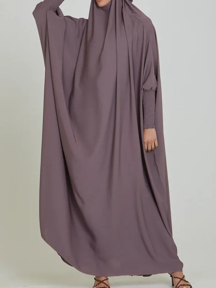 Ramadan Long Khimar Muslim One Piece Jilbab Dress Abaya Women Prayer Garment Saudi Arabic Prayer Dress Robe Burka Eid Niqab 2024