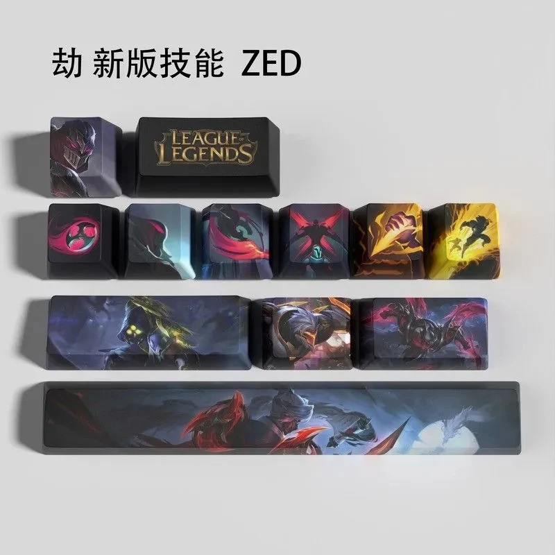 LOl Zed League of Legends the Master of Shadows Keyboard Cap Kawaii Periphery Keycap Adorkable Tabletop Decoration Holiday Gifts