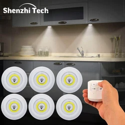 Dimmable LED Tap Lights with Remote Control, Wireless COB Night Light Wall Lamp for Bedroom WaLamp for Bedroom Wardrobe Bedside