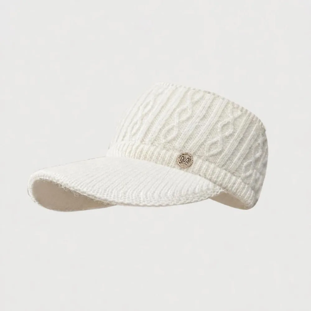 Versatile Empty Top Duck Tongue Cap Lining Padded Warm Visor Cap Knitted Woolen Fabric Baseball Hat Autumn and Winter