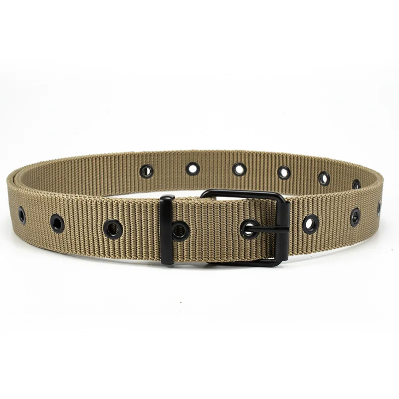 Heren Riem Rechthoekige Metalen Naaldgesp Outdoor Heren Sport Riem Naald Gesp Nylon Riem Ronde Staart Riem Voor Man
