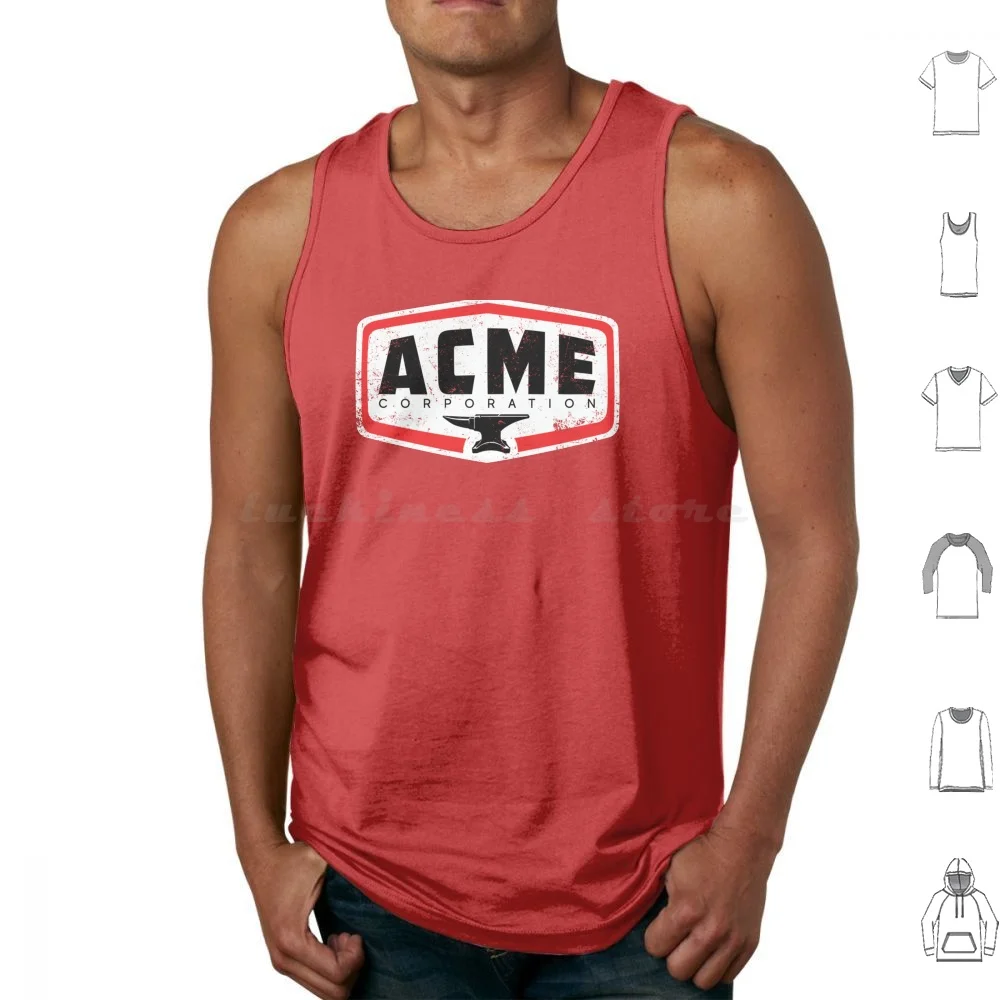 Acme Logo ( For Light Shirts ) Tank Tops Vest Sleeveless Acme Corporation Anvil Cartoon Cartoons Coyote Dynamite Ray Gun