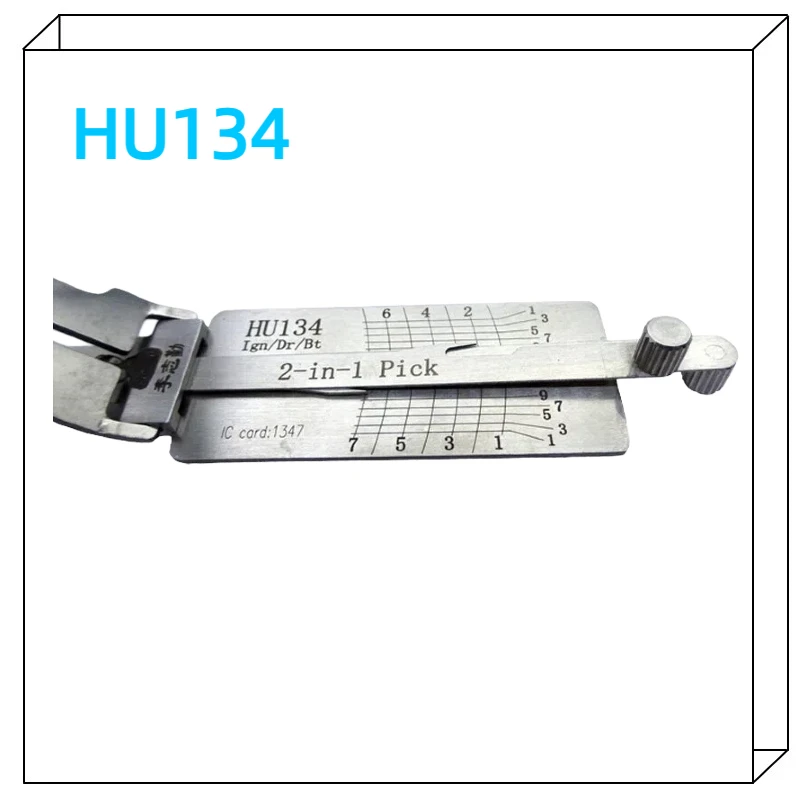 Lishi 2 in 1 Lock Pick HU134 Original Car Door Open Ignition Decoder Vertical Milling for Kia Venga 2010 and Later Models