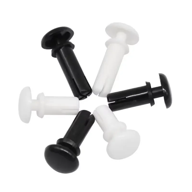 4mm Round Head Plastic Velcro Rivets White Black Push In Fasteners for DIY Craft Sewing Accessories Durable Hook Loop Buttons