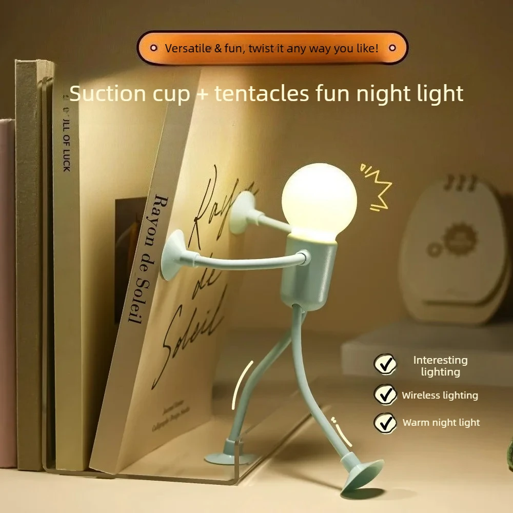 

НОВАЯ лампочка, ночник для человека, спортивный орнамент для талантов, милая присоска, сменная форма, забавное украшение для декомпрессии