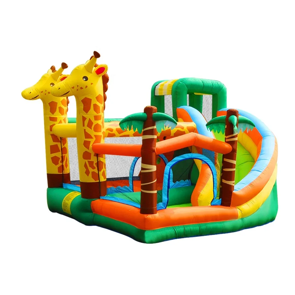 Wholesale children jumping castle inflatable trampoline garden activity dry slide bouncing house combination bouncy castle