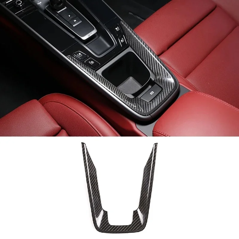 

Real Carbon Fiber Car Gear Box Gear Shift Panel Central Gearshift Cover Car Accessories For Porsche 911 992 2019-2023