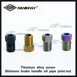 2pcs Titanium alloy brake handle oil pipe joint nut compatible with M7100 / 8000/8120/9100/9120/712