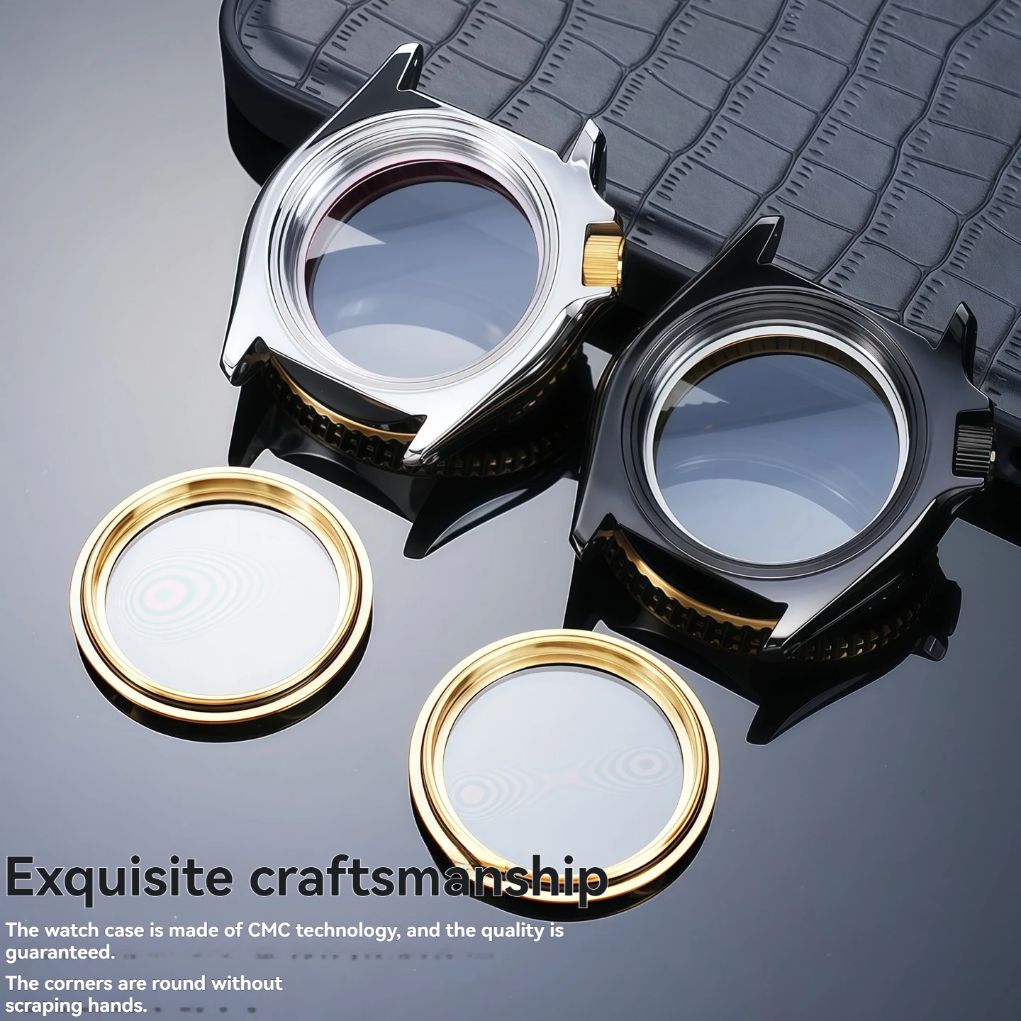حافظة Mod Skx007 لهاتف Seiko NH35/NH36 حركة ميكانيكية إطار إدراج الياقوت والكريستال والزجاج حافظة ساعة فضية من الفولاذ المقاوم للصدأ