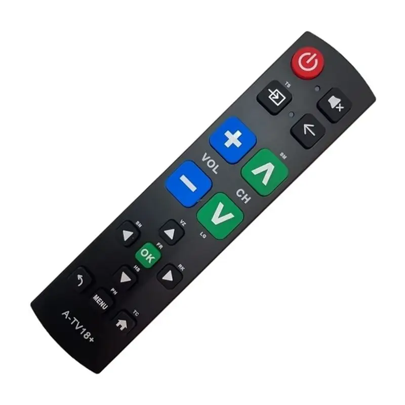 B27B A-TV18+ Universal Big Button TV Remote For Seniors Featuring Learning Functions-Easy Set Up Works With For Major For TV Bra