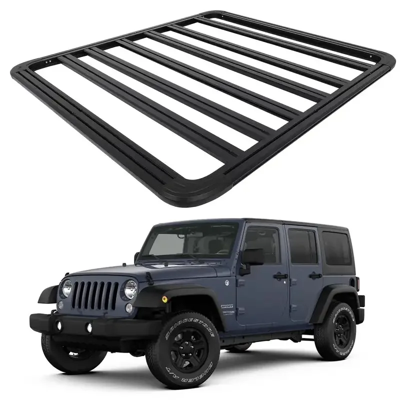 High Offroad Car Parts Accessories 4X4 Lage Cer Quality Aluminum Roof Rack For Wrangler JK JL 20