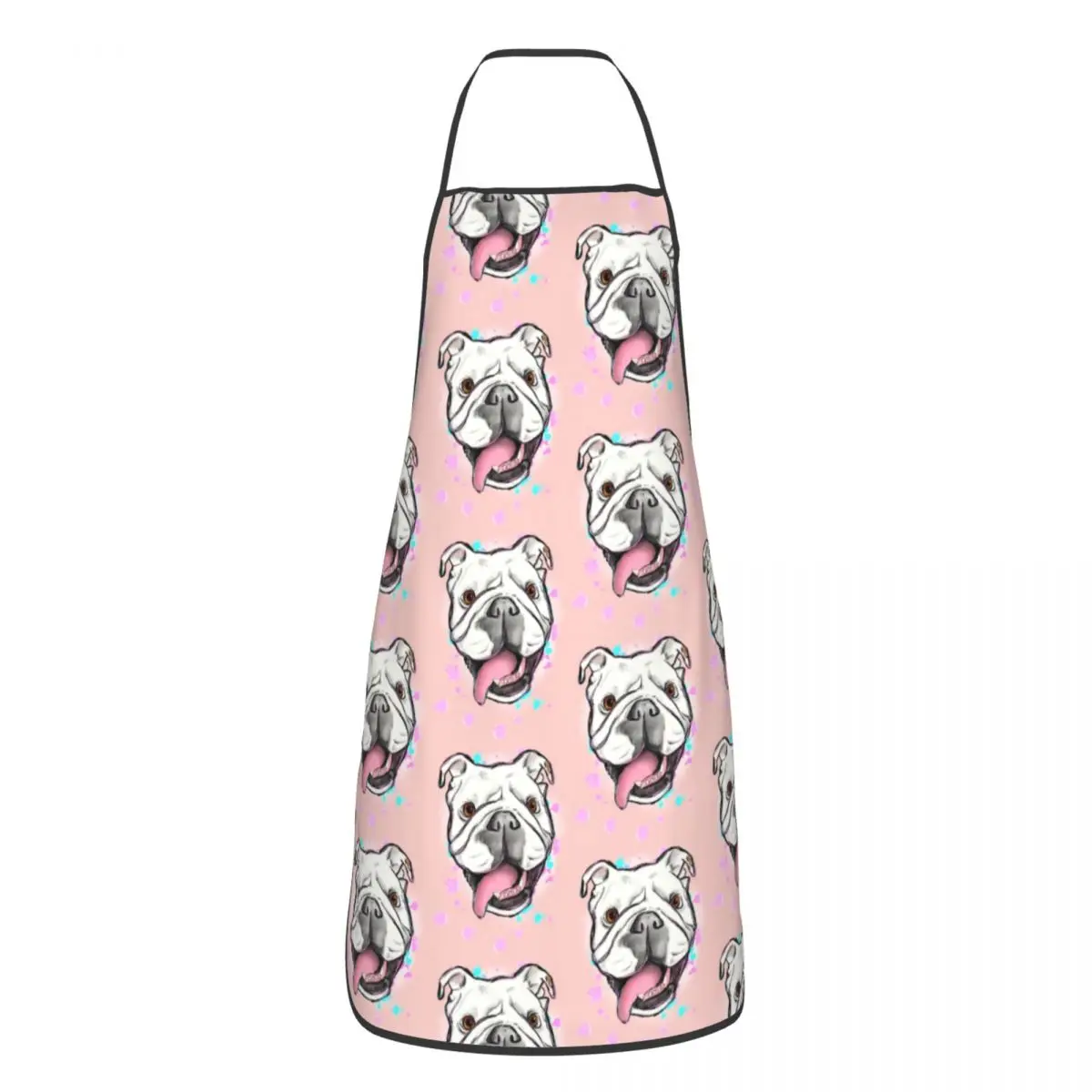 Benutzerdefinierte Unisex-Latzschürze mit englischer Bulldogge, für Erwachsene, Damen, Herren, Chef, Tablier, Küche, zum Kochen, Hund, Meme, Gartenarbeit