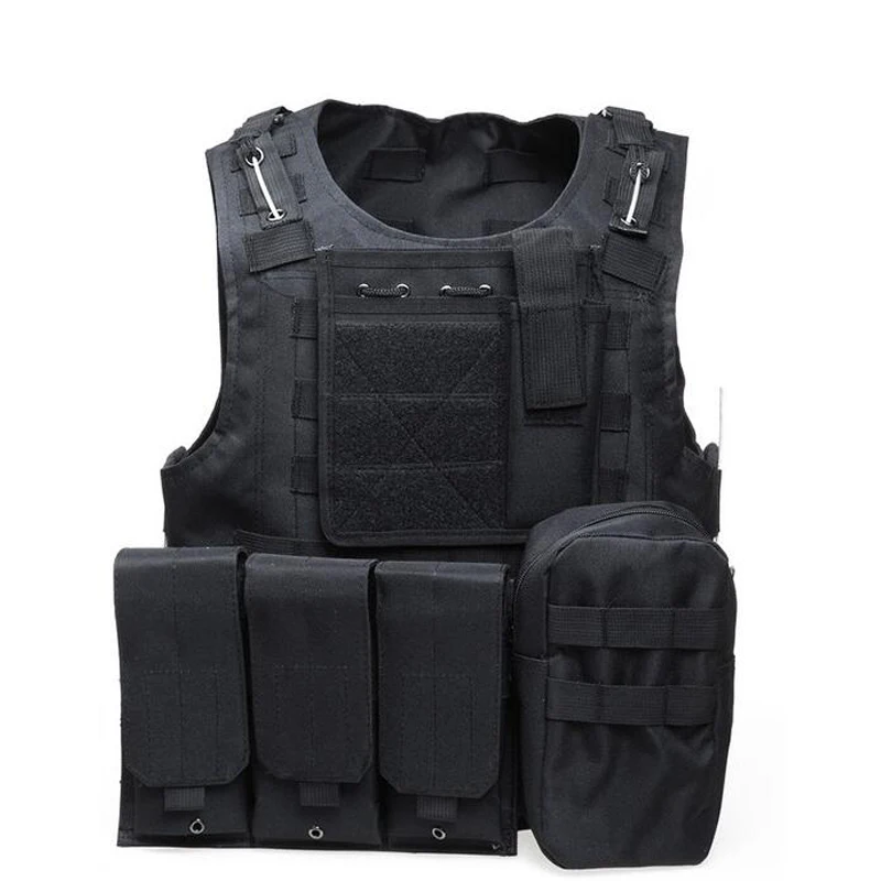 Tactical Amphibious Vest USMC Airsoft Vest Paintball Molle Combat Assault Plate Carrier Body Armor