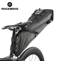 ROCKBROS Bicycle Saddle Bag Waterproof MTB Bike Nylon Travel Bag 14L Large Capacity Storage Packet Quick Release Bike Bag ﻿