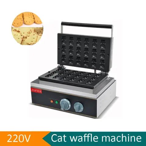 뜨거운 판매 새로운 디자인 18PCS 220V 귀여운 만화 키티 고양이 와플 기계 고품질 상업 키티 모양 Taiyaki 메이커 기계