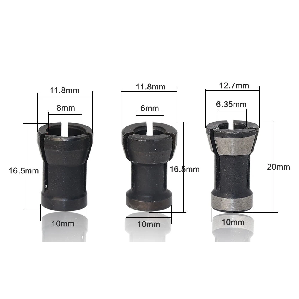 Router Bit Clamping Collet Conversion Sleeve Woodworking Milling Cutter Chuck Adapter Spare Part Engraving And Milling Machine