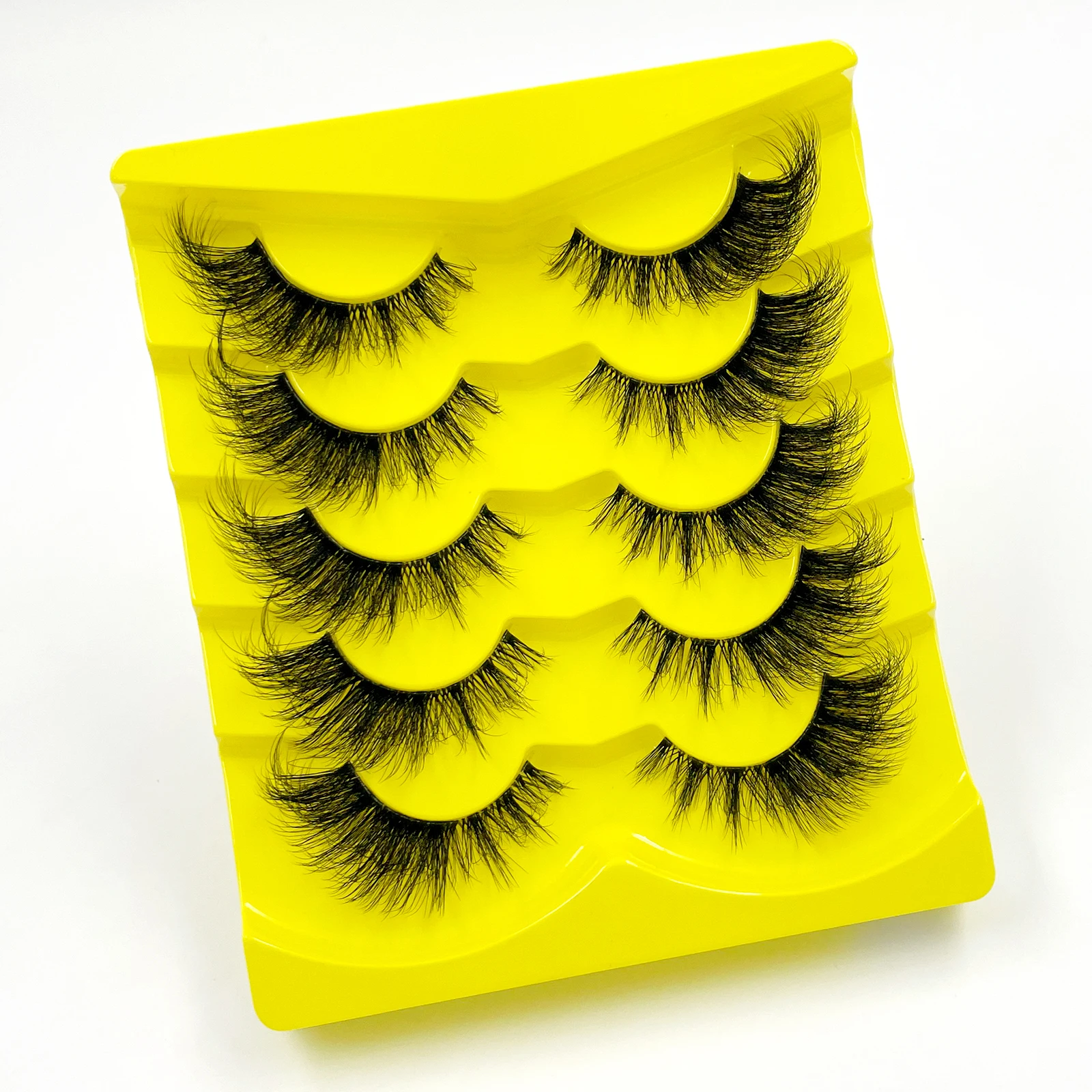 AMSNCN NEU 5 Paar 100% Echte 3D Nerz-Wimpern Weiche Natürliche Falsche Wimpern Make-up Lange Wimpern Wimpernverlängerung CiliosH13mini – Detail 14