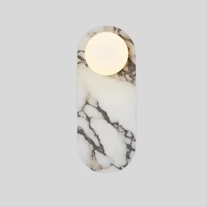 Nordic Marble Wall Lamp Modern Simple Sconce for Bedroom Bedside Living Room Hotel Interior Decoration Lighting Fixture