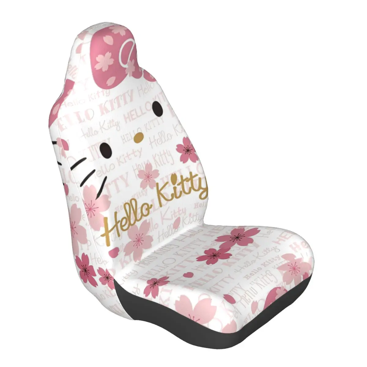 

Hello Kitty Kawaill Cat Car Accessory Bucket Seat Covers for Vehicles Breathable Universal Fit Single Seat Cover for Car Suv Van