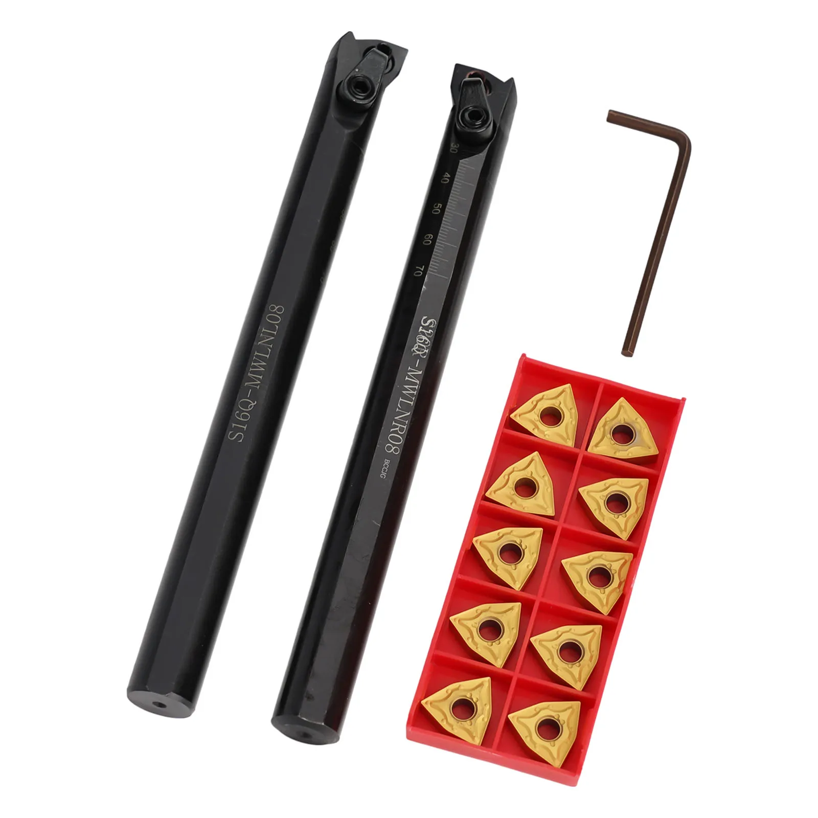 16mm for lathe Turning Tool Holder Set with WNMG0804 Insert High Grip and Strong Resistance in Large Scale Cutting