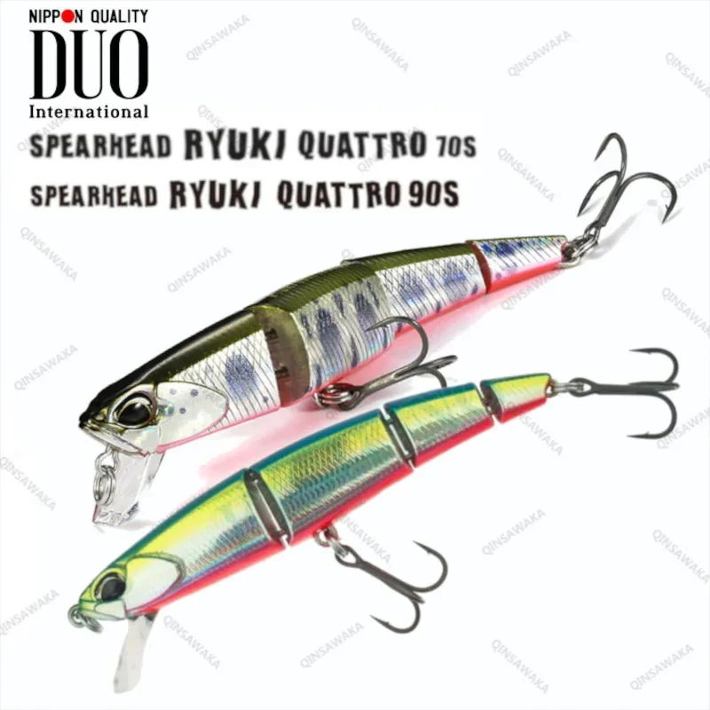 

Japan DUO SPEARHEAD RYUKI QUATTRO 70S 90S Sinking SWIMBAIT Joint TROUT BASS Lure Fishing Saltwater Tungsten Twitch Jerk Cast