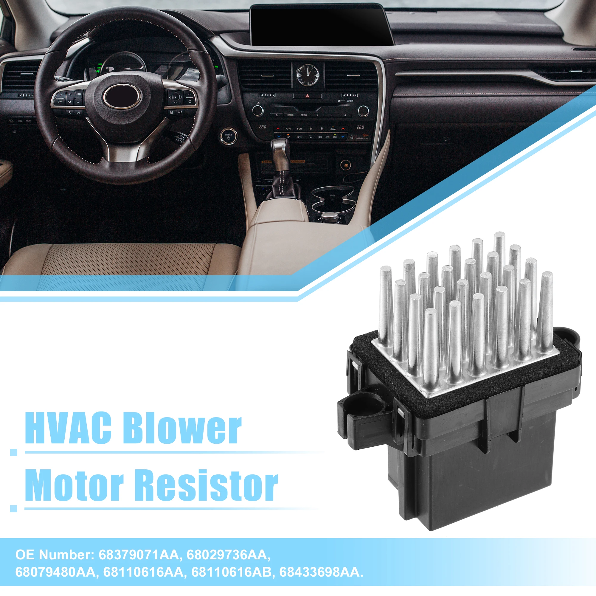 X Autohaux HVAC Blower Motor Resistor AC Blower Control for Dodge Grand Caravan GT for Chrysler Pacifica Hybrid Limited