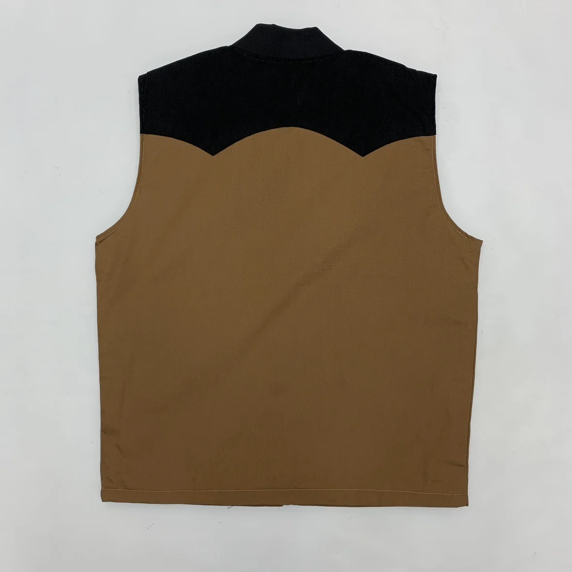 2026 Spring New Japanese Retro Stand Collar Patchwork Keep Warm Vest Men's Simple Washed Sleeveless Multi-pocket Casual Coat
