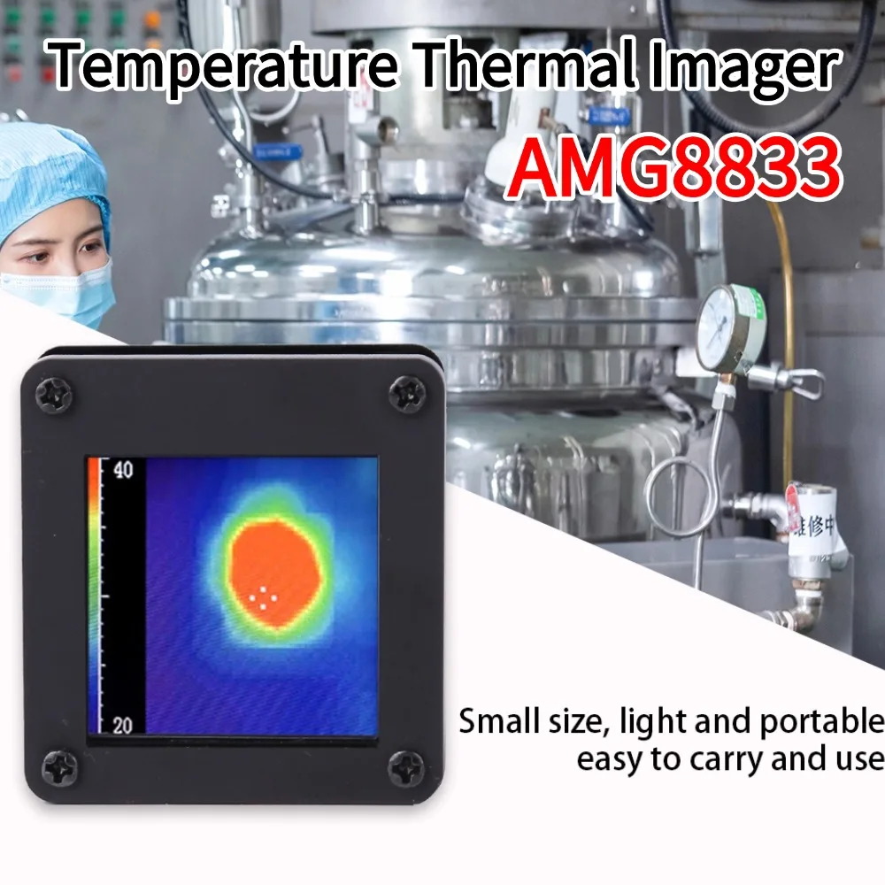 Portable AMG8833 Temperature Thermal Imager Camera Infrared Handheld Thermograph Digital High Precision Detector Sensor