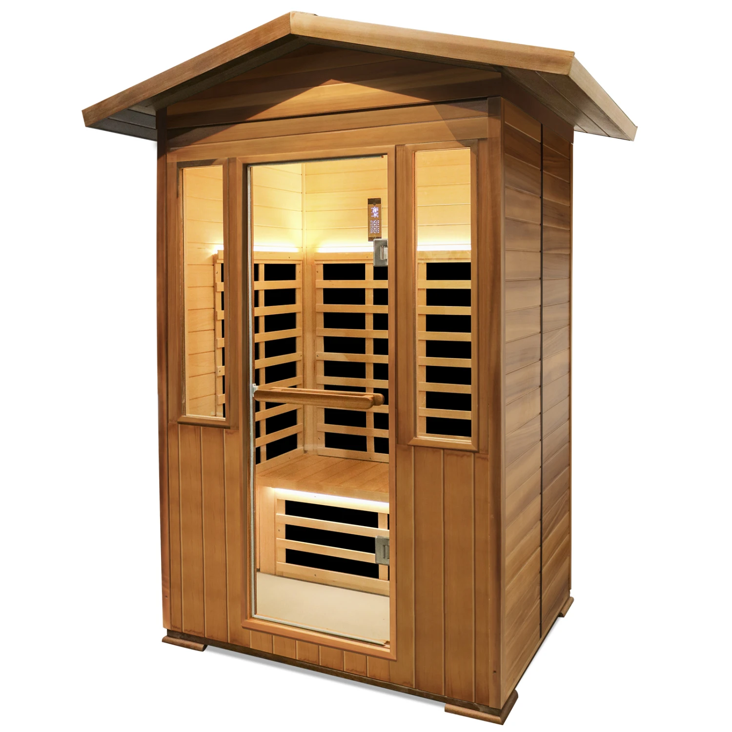 Outdoor Double Red Cedar Far Infrared Sauna Room - Premium Heat Therapy Solution