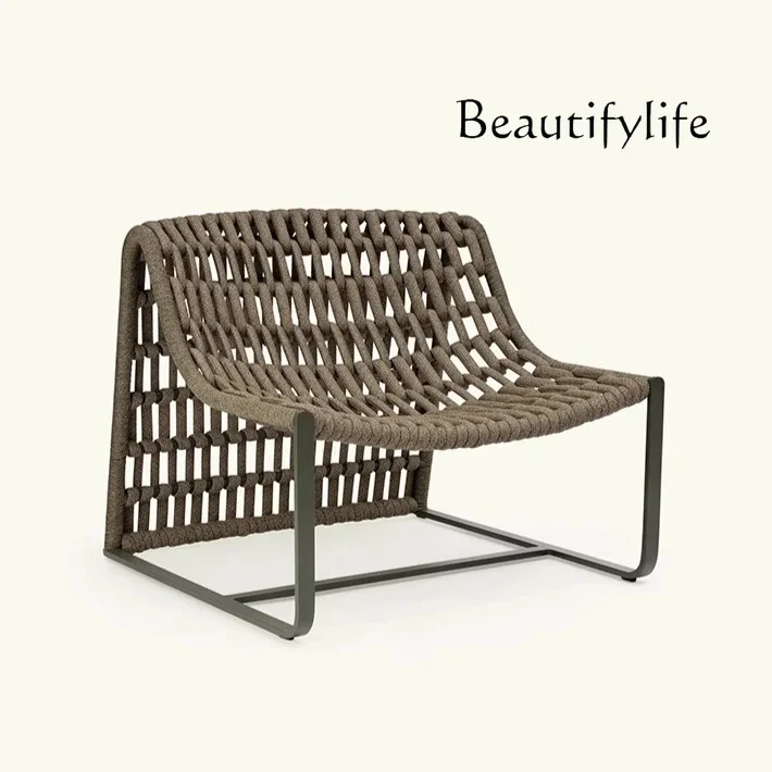 

designer homestay open-air outdoor leisure rattan sofa Outdoor rattan sofa balcony rattan chair sofa single