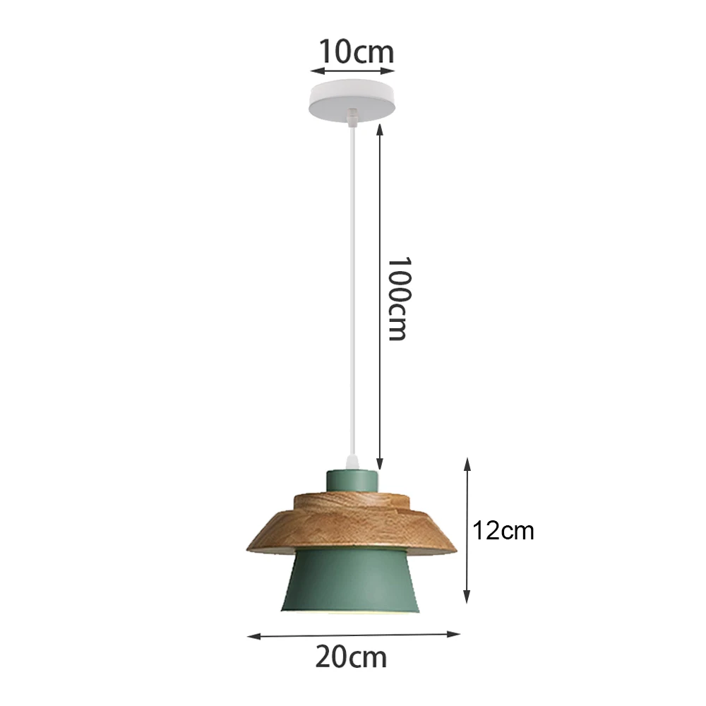 Groen Hout Hanglampen Nordic Modern Hanglamp Schaduw Keuken Woonkamer Indoor Verlichtingsarmaturen Led Loft Lampara Techo