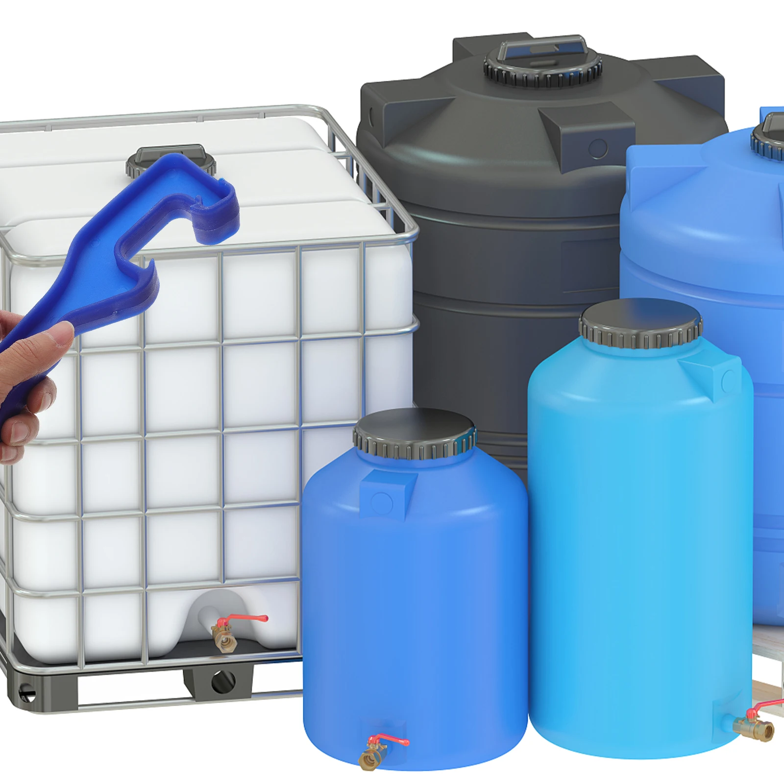 

4Pcs BucketOpener SturdyDurable LongHandle LidRemover WrenchTool PaintCanOpener PlasticContainer GarageHomeShop