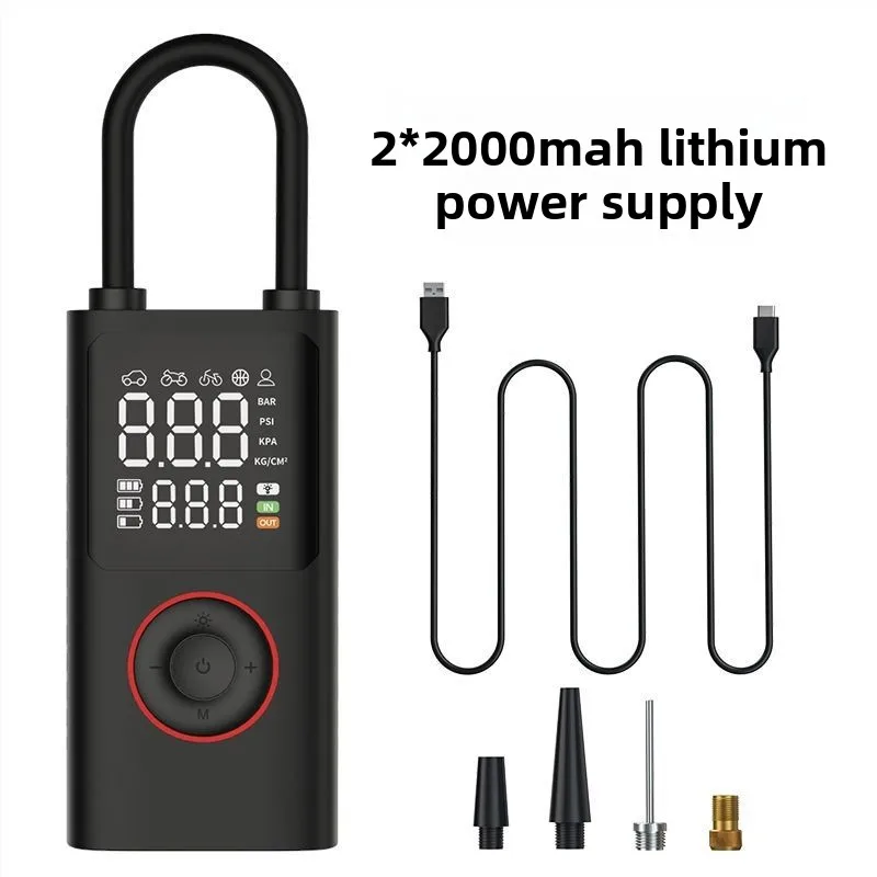 

Your All-in-One Car Companion: The Dual-Screen Inflator with Wireless Charger & Power Bank